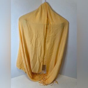 Solid Golden Yellow 100% Viscose Pashmina Scarf Shawl With Fringe
